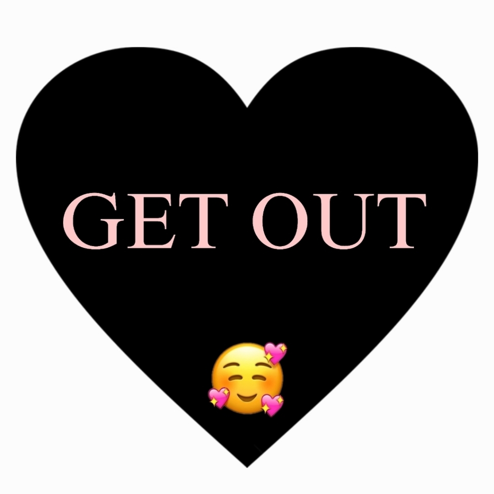 GET OUT sticker